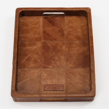 Block Leather Tray