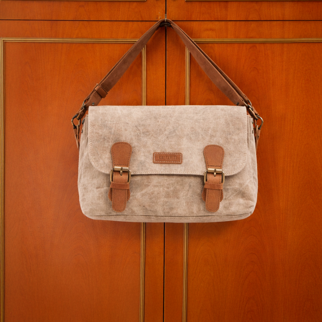 Dirty White Messenger Bag