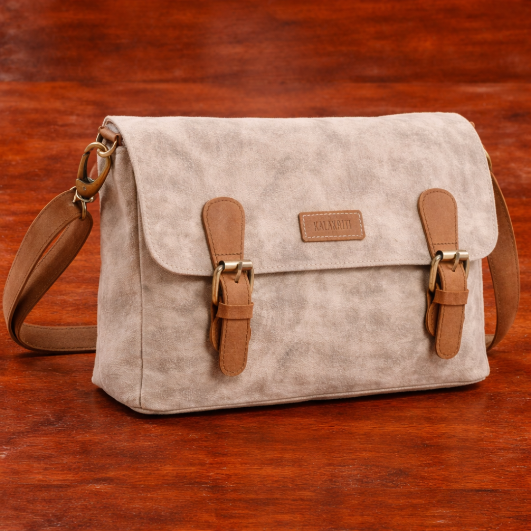 Dirty White Messenger Bag