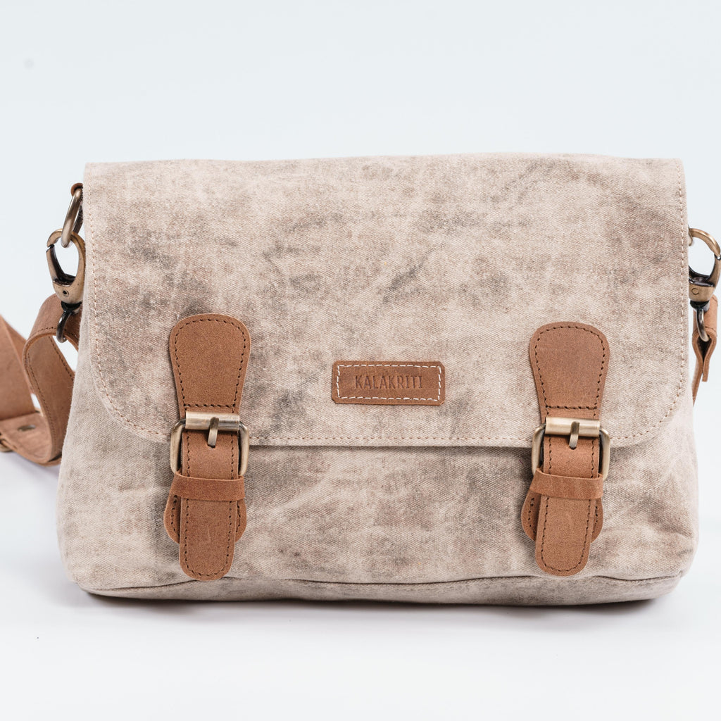 Dirty White Messenger Bag