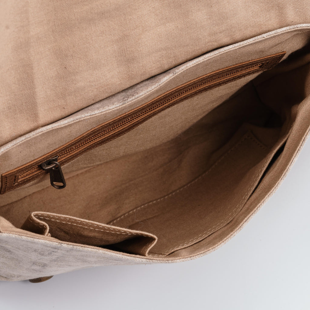 Dirty White Messenger Bag