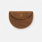 Round Leather Coin Bag