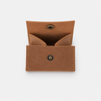 Square Leather Coin Bag