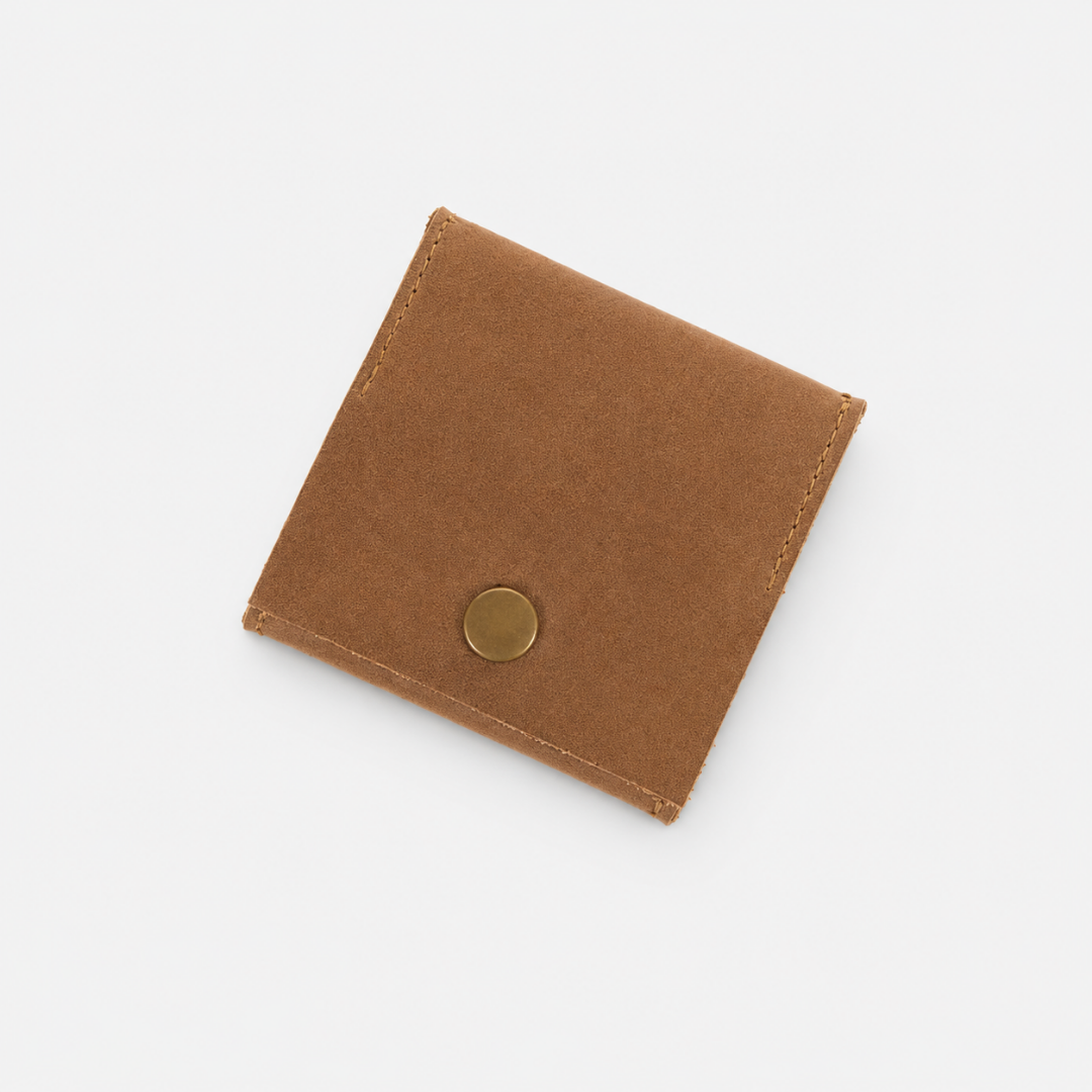 Square Leather Coin Bag