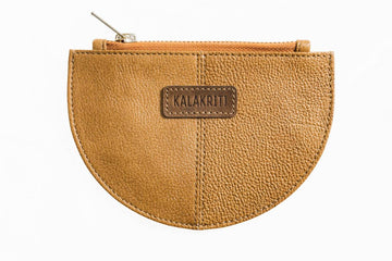 Leather Round Clutch